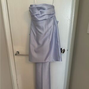 Elegant Lavender Strapless Mini Dress